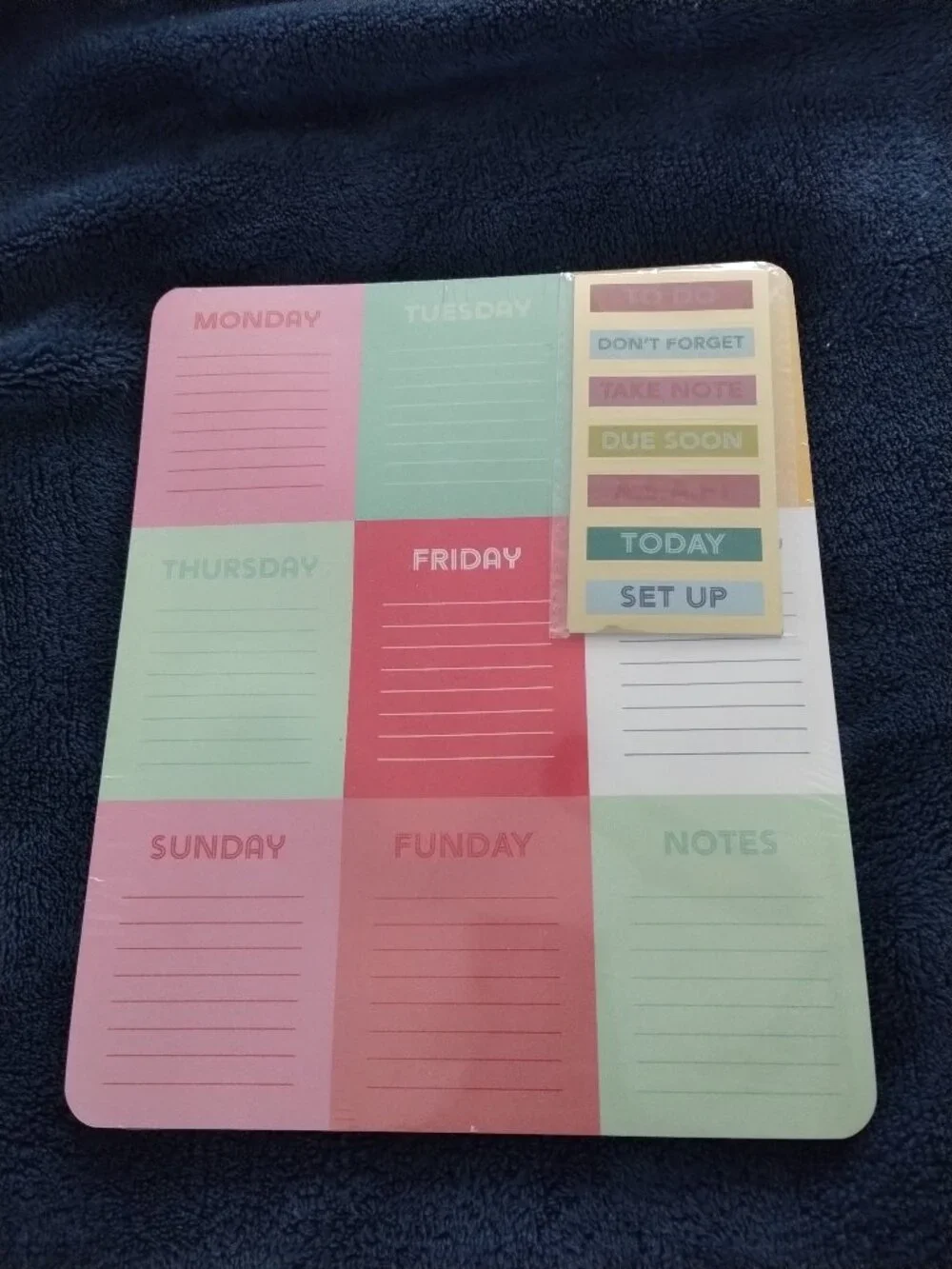 Planner with stickers